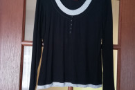 Bluzka czarna z długim rękawem roz. 46