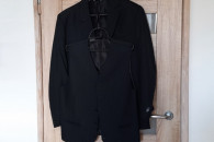 Marynarka i kamizelka na 182 cm granat jak nowa