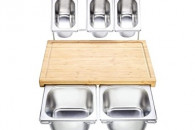 Sitaitong deska do krojenia z miska z stali nie