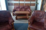 Komplet wypoczynkowy skórzany