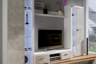 Meblościanka Rumba XL beton jasny/biały