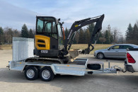 Przyczepa pod minikoparkę MK350TH z najazdem