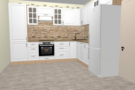 kuchnia STILO MDF biały 3,1m*2,5m z Blatem