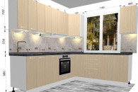 KUCHNIA SARA Sonoma 270cm*210cm z blatem