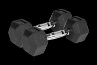 Hantle żeliwne gumowane HEX 2x5 kg