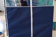 Szafa materiałowa na ekspres z okienkiem na ubr