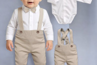 Ubranko do Chrztu Garnitur Mucha Buciki