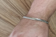 Męska bransoletka stal chirurgiczna pancerka