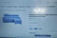 Narożnik rozkładany z funkcją spania szary Leo