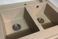 Zlewozmywak granitowy dwukomorowy