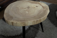 Stolik z plastra drewna