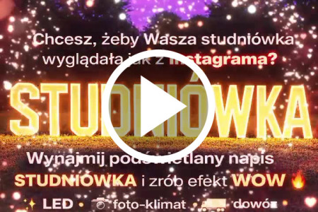 Napis studniówka wynajem